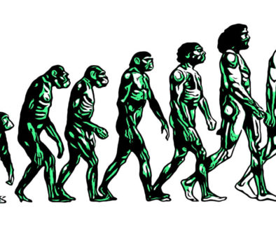 Pop art image of evolution